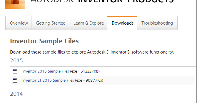 inventor sample files